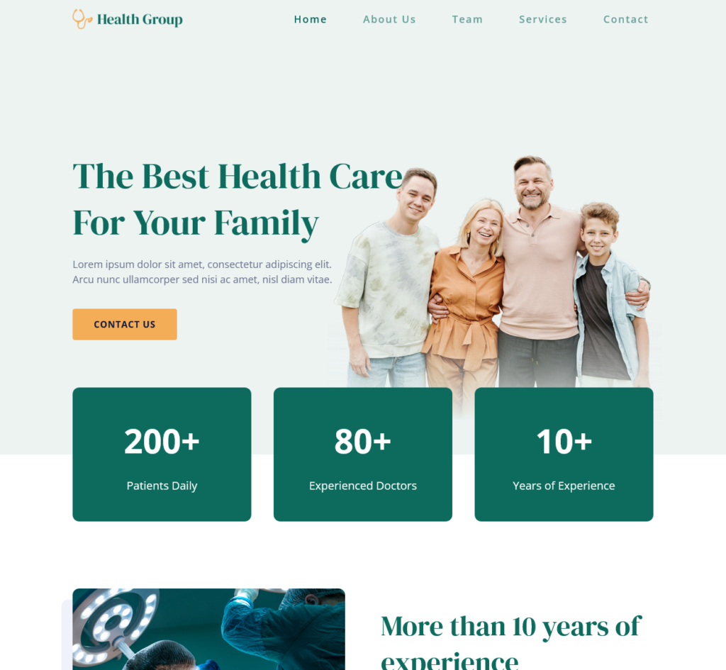 Healthcare Template Preview