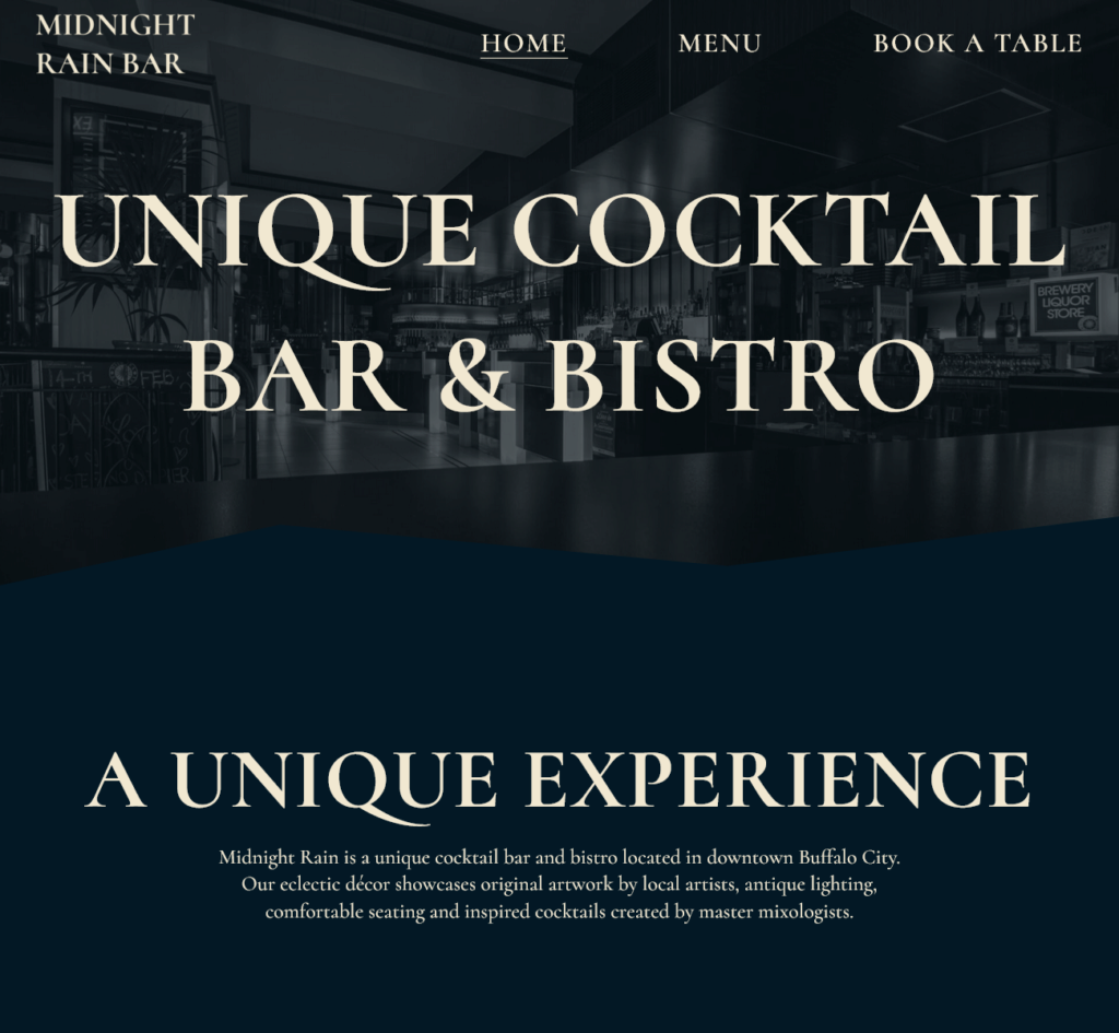 Bar & Restaurant Template Preview