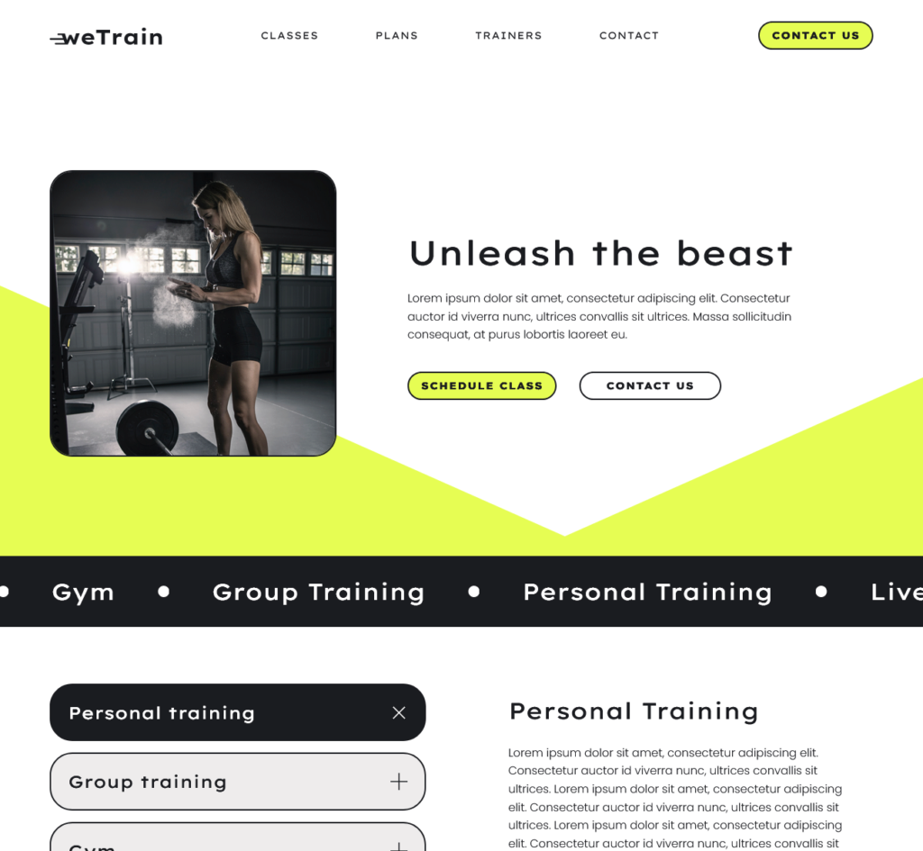 Fitness & Training Template Preview