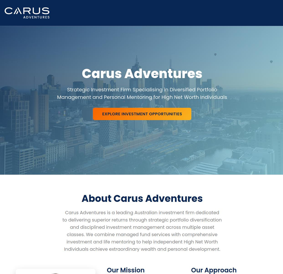 Carus Adventures website